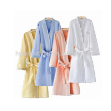 Animal design hotel white 100%cotton bathrobe